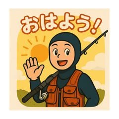 [LINEスタンプ] 釣り好きな海人さんの日常スタンプ