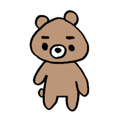[LINEスタンプ] まゆげの持ち主。(くま)