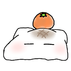 [LINEスタンプ] お餅と喋るみかん猫
