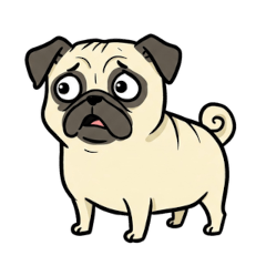 [LINEスタンプ] シュールでかわいいパグのスタンプ