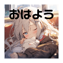 [LINEスタンプ] 挨拶をする女の子たちのスタンプ