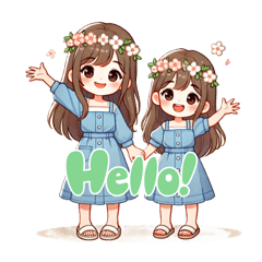 [LINEスタンプ] りおめい姉妹スタンプ(仲良し姉妹の日常)