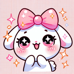 [LINEスタンプ] ゆるガーリーうさぎ♡