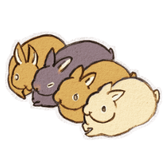 [LINEスタンプ] うさうさファミリー