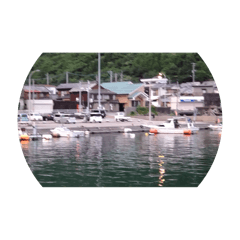 [LINEスタンプ] 日本の南！ある波太の街の朝の港