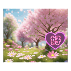 [LINEスタンプ] 花の絶えない場所には華がある