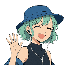 [LINEスタンプ] ミントグリーンのハートビート