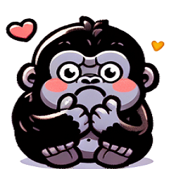 [LINEスタンプ] ゴリラ (M.K)