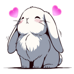 [LINEスタンプ] うさぎの日常会話 (1)