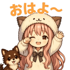 [LINEスタンプ] チビピンとココのほんわか日常