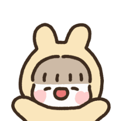 [LINEスタンプ] もちもちうさぎ：イエローちゃん (アニメ)