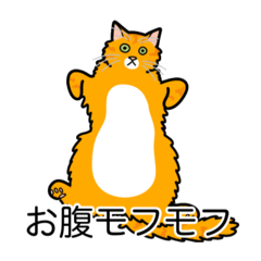 [LINEスタンプ] 猫あるある（茶トラ猫／長毛）