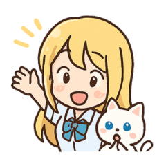[LINEスタンプ] ギャル＆子猫のスタンプ01