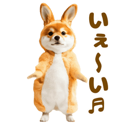[LINEスタンプ] 踊る！着ぐるみ犬。