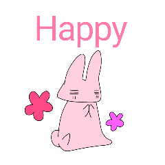 [LINEスタンプ] うさぎーず英語ver.