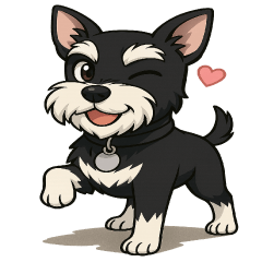 [LINEスタンプ] ミニチュアシュナウザーのカイくん