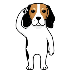[LINEスタンプ] シュールでかわいいビーグルのスタンプ