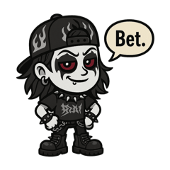 [LINEスタンプ] 英単語リアクション（デスメタル風）
