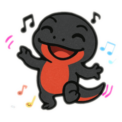 [LINEスタンプ] アカハライモリちゃん