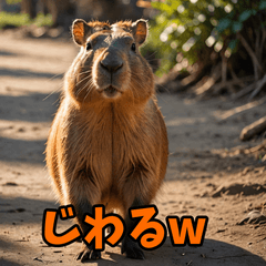 [LINEスタンプ] クセが強い！カピバラのセリフスタンプ