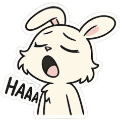 [LINEスタンプ] 毒舌・白ウサギの“うさこ”