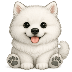 [LINEスタンプ] 笑顔の天使 サモエド