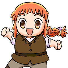 [LINEスタンプ] エルフ夫とドワーフ嫁