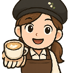 [LINEスタンプ] バリスタ女子、勤務中