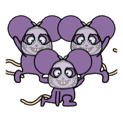 [LINEスタンプ] 袋のねずみ2【動く】【文字なし】