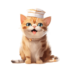 [LINEスタンプ] ケーキ帽子猫シリーズ