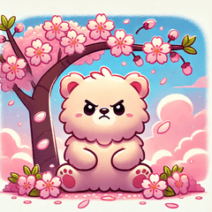 [LINEスタンプ] クマと桜のスタンプ@SFW