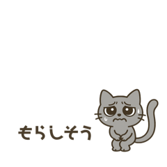 [LINEスタンプ] 意外とつかえる グレーの猫