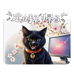 [LINEスタンプ] クロネコ猫