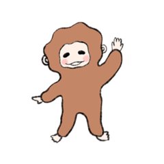 [LINEスタンプ] もふもふのおさる