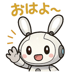 [LINEスタンプ] ロボうさぎのまんまるスタンプ