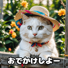 [LINEスタンプ] 猫の夏休み2025
