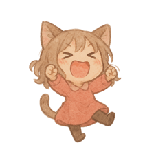 [LINEスタンプ] ゆるふわ猫耳ガール
