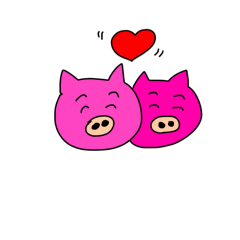 [LINEスタンプ] カラフルぶたさん
