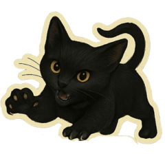 [LINEスタンプ] 黒猫のノワール