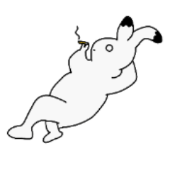 [LINEスタンプ] 考えるうさぎ(食事編)