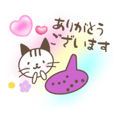 [LINEスタンプ] 集まれニャンコ＆オカリナ好き❤️