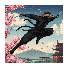 [LINEスタンプ] Ukiyoe Ninja