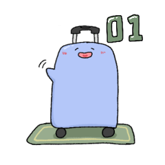 [LINEスタンプ] スーツケースくん 1つめ