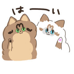 [LINEスタンプ] まろちゃんなっちゃん