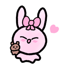 [LINEスタンプ] うさぎさん（♡）