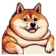[LINEスタンプ] 使いやすい太っちょ柴犬 日常会話