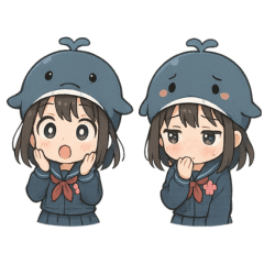 [LINEスタンプ] あきしまちゃん BIGスタンプ