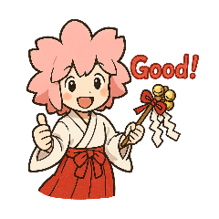 [LINEスタンプ] 桜巫女みみこちゃん第2弾