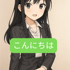 [LINEスタンプ] ビジネス女子＆男子のごあいさつ