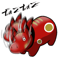 [LINEスタンプ] 何でも肯定してくれる赤べこ